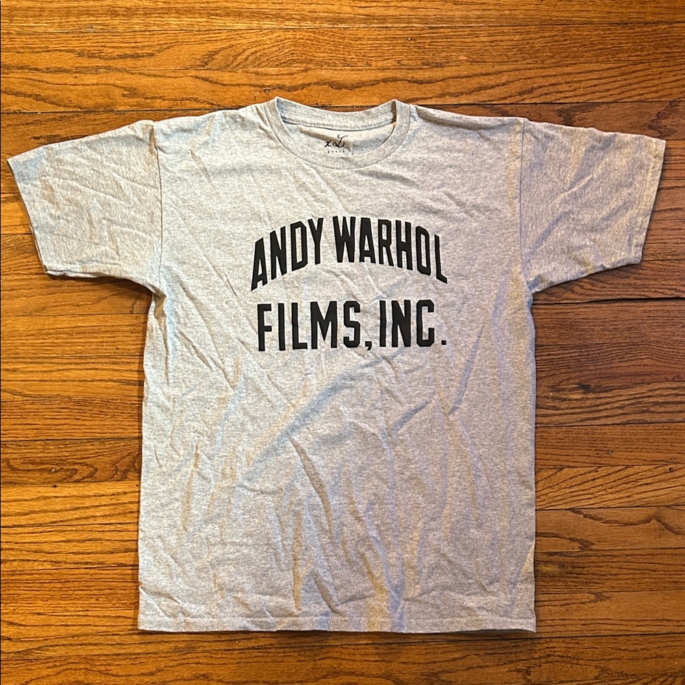 Andy Warhol Films Inc. Gray T-Shirt - Size Youth XL/Unisex S, NWOT